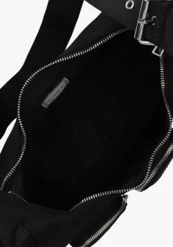 zwarte núnoo schoudertas sally pocket recycled nylon
