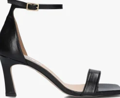 zwarte notre-v sandalen met hak 86605