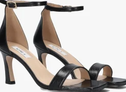 zwarte notre-v sandalen met hak 86605