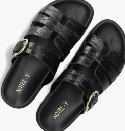 zwarte notre-v slippers 227105