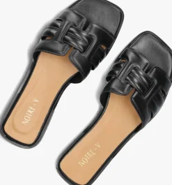 zwarte notre-v slippers as-14135