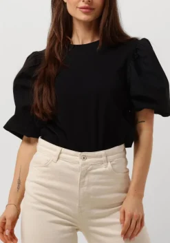 zwarte notre-v t-shirt nv-dolf puff sleeve top