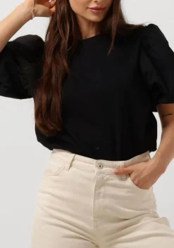 zwarte notre-v t-shirt nv-dolf puff sleeve top