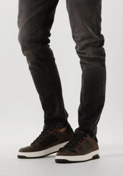 zwarte nubikk lage sneakers basket court heren