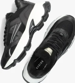 zwarte nubikk lage sneakers ross nomad fur