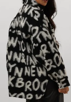 zwarte penn & ink jack 542 coat aop