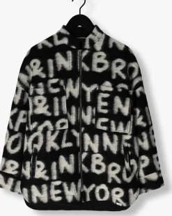 zwarte penn & ink jack 542 coat aop