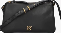 zwarte pinko schoudertas double mini