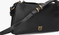 zwarte pinko schoudertas double mini