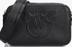 zwarte pinko schoudertas carrie camera bag