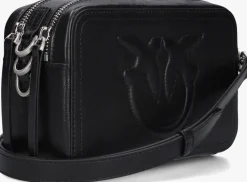 zwarte pinko schoudertas carrie camera bag