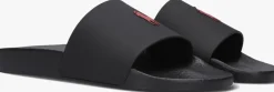 zwarte polo ralph lauren badslippers p.slide