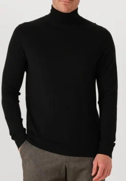 zwarte profuomo coltrui pullover roll neck merino