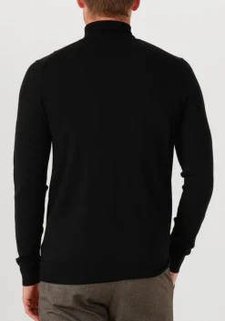zwarte profuomo coltrui pullover roll neck merino