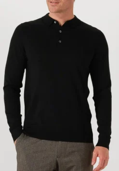 zwarte profuomo polo polo ls merino