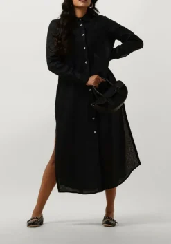 zwarte resort finest maxi jurk shirt dress