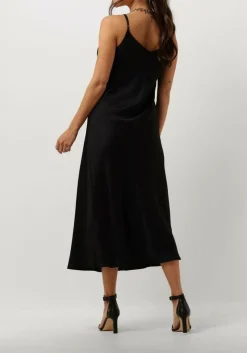 zwarte resort finest midi jurk slip dress