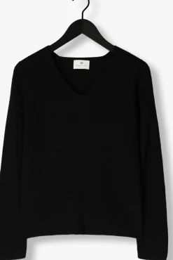 zwarte resort finest trui v-neck rib knit