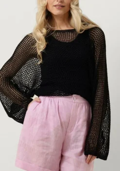 zwarte resort finest trui crochet sweater