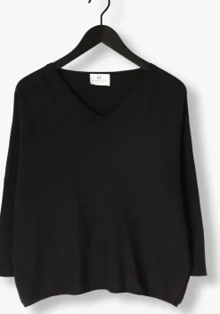 zwarte resort finest trui v-neck cape sweater
