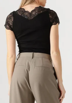zwarte rosemunde top beatha capsleeve