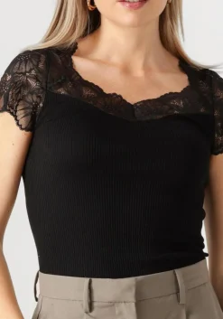 zwarte rosemunde top beatha capsleeve