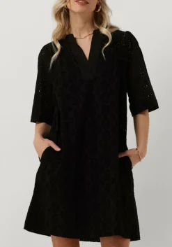 zwarte ruby tuesday mini jurk sabela half sleeves full embro short dress