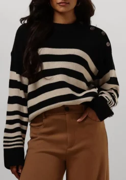 zwarte ruby tuesday trui vieje button shoulder pullover