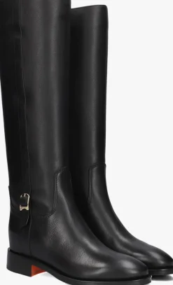 zwarte santoni hoge laarzen led gesp laars