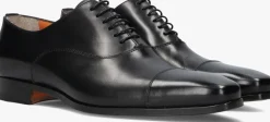 zwarte santoni veterschoenen 15004