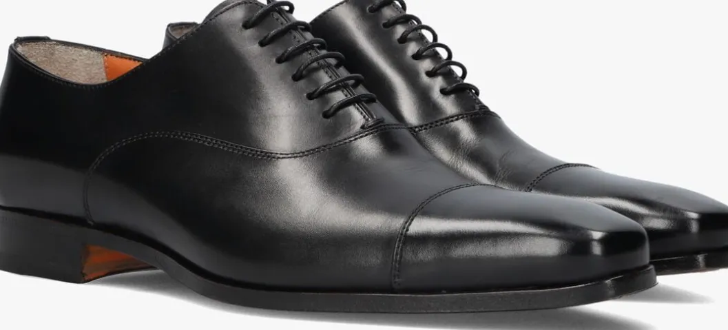 zwarte santoni veterschoenen 15004