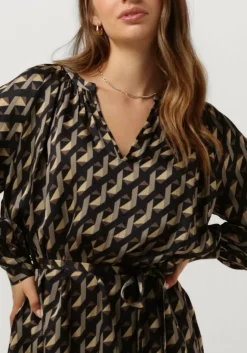 zwarte second female midi jurk hopi dress