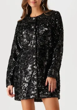 zwarte second female mini jurk flakes dress