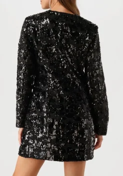 zwarte second female mini jurk flakes dress