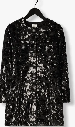 zwarte second female mini jurk flakes dress