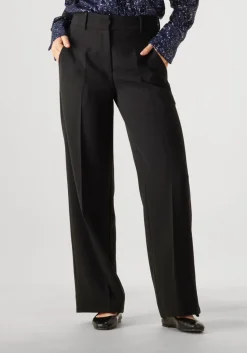 zwarte second female pantalon fique straight trousers