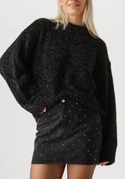 zwarte second female trui lamilla knit o-neck