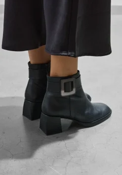 zwarte softwaves enkellaarsjes 89002 led