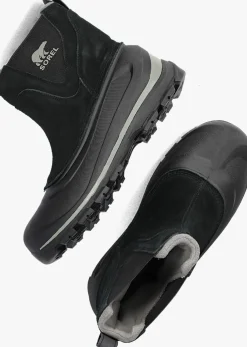 zwarte sorel chelsea boots buxton pull on