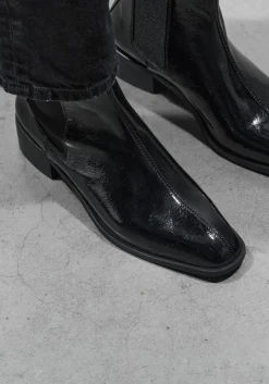 zwarte stefano lauran chelsea boots botin plano