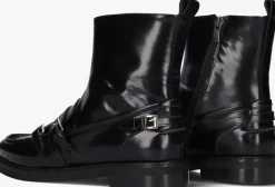 zwarte stefano lauran enkellaarsjes 12096