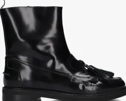 zwarte stefano lauran enkellaarsjes 12219