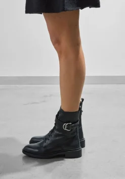 zwarte stefano lauran enkellaarsjes l1334