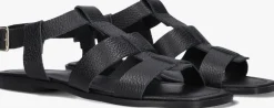 zwarte stefano lauran platte sandalen 24200