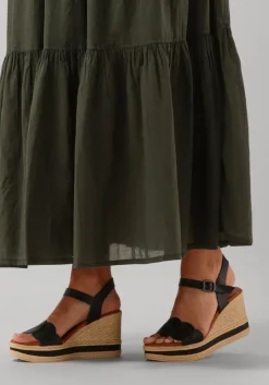 zwarte stefano lauran sandalen led koord sandaal sleehak