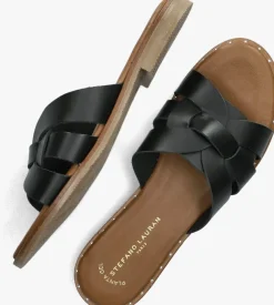 zwarte stefano lauran slippers led knoop slipper