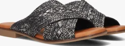 zwarte stefano lauran slippers s3107