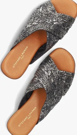 zwarte stefano lauran slippers s3107