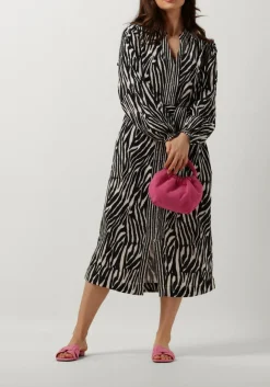 zwarte stella forest midi jurk e24ro053