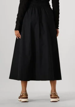 zwarte summum midirok skirt taft